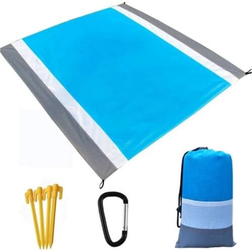 2M *2M Beach Blanket Picnic Mat Waterproof Pocket Mat Camping Tent Ground Mat Mattress Camping Blanket