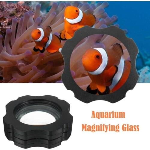 2 In 1 Aquarium Magnifier Fish Tank Glass Cleaner Scraper Magnetic Viewer Reef Tank Magnifier Aquarium Parts