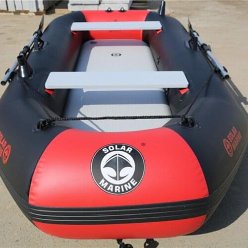 3 Person 2.3 M Inflatable Fishing Boat Rowing Kayak Canoe Air Mat Bottom For Outdoor Family Water Entertainment