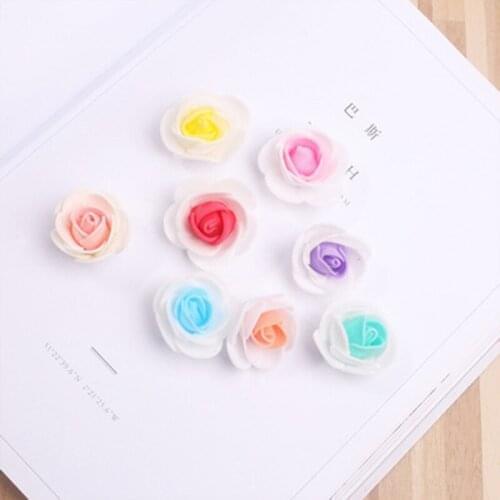 500pcs Double Color Mini PE Foam Rose Head Artificial Handmade Wedding Home Decoration Holiday Party Supplies Accessorie Craft