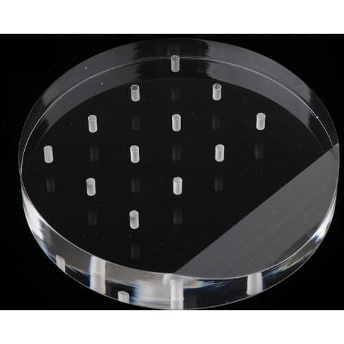 Acrylic Nail Drill Bit Display Holder Transparent Stand Organizer Manicure Tool 12 Holes