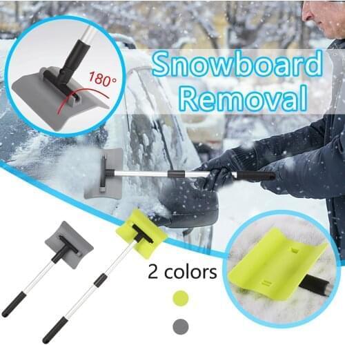 Aluminum Telescopic Snow Shovel Deicing And Defrosting Snow Scraper In Winter Aluminum Alloy Telescopic Snow Shovel For Vehicle