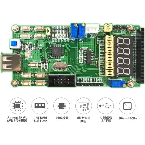 Atmega8 Development Board Atmega8A AU Development Board AVR Microcontroller Development Board