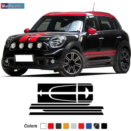 Car Hood Engine Cover Vinyl Trunk Rear Body Kit Decal Side Stripe Skirt Sticker For MINI Cooper Countryman R60 JCW Accessories