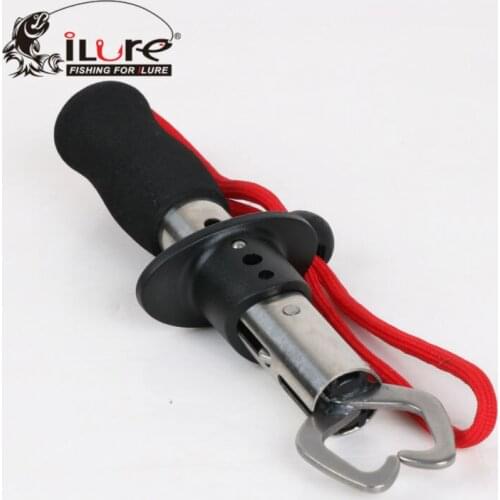 Free Shipping Black Fish Grip Lip Trigger Lock Fishing Tackle Gripper Grabber Grab Scale Tool Stainless Steel Sponge