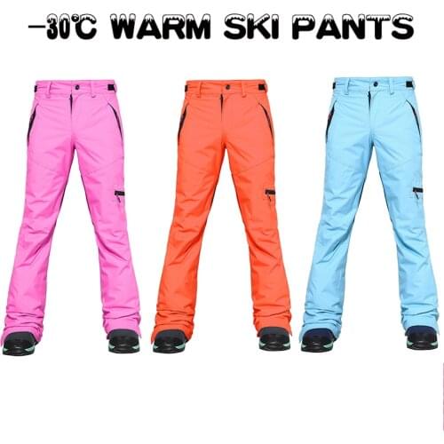 SEARIPE Ski Pants Women Outdoor High Quality Windproof Waterproof Warm Couple Snow Trousers Winter Ski Snowboard Pants Brand