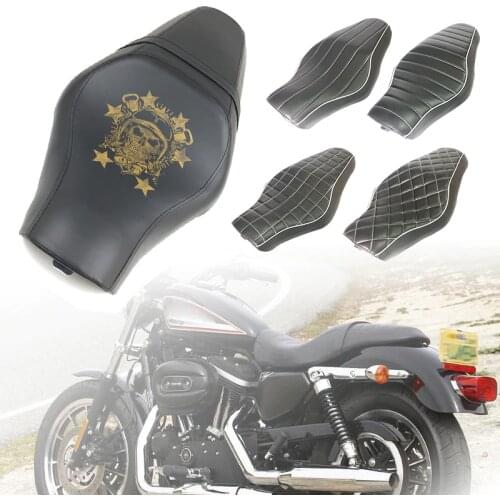 5 Styles Motorcycle Black Driver+Passenger Two Up Sofa Seat Tour Seat Bench Rear Cushion for Harley Sportster 883 48 Iron XL1200