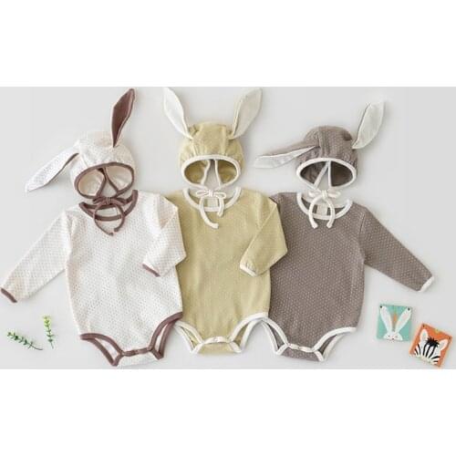 Infant Baby Girl Romper 2021 Autumn New Cute Dot Long Sleeve Jumpsuit for Newborns Cotton Soft Kids Clothes Boys Outfits
