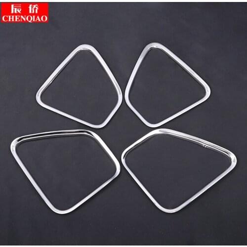 For Mitsubishi Outlander 2013-2019 Stainless Steel Car Speaker Cover Door Bottom Audio Sound Frame Case 4pcs/set Accessories