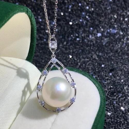 Hot Trendy DIY Mount 925 Sterling Silver Pendant Base Settings Mountings Findings Parts for Pearl Crystal Jade Agate 5pcs/lot