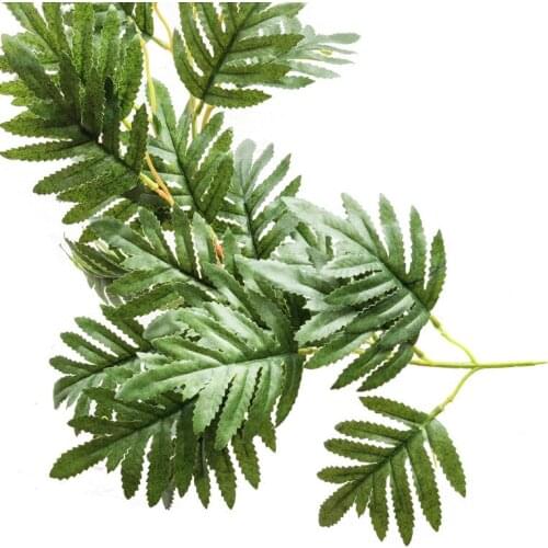 Artificial Lvy Planting Leaf Rattan Green Grass Wreath Garland Background Wall Wedding Home Garden Decoration Photographic Props