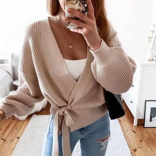 Autumn Winter Europe and America Fashion Cardigan Coat Women Long Sleeve Knitted Sweaters Female Warm Casual Loose Knitwear