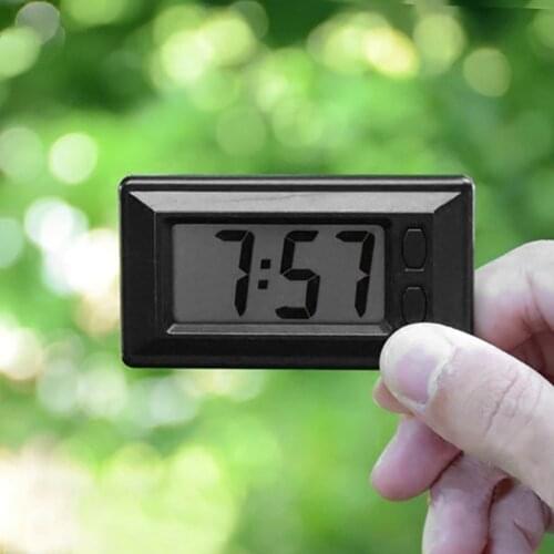 Hot Ultra-thin LCD Digital Display Car Vehicle Dashboard Clock with Calendar Display Mini Portable Automobile Accessories