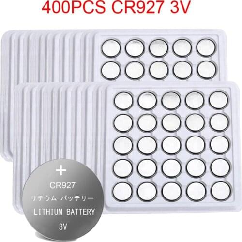 400PCS CR927 3V Lithium Coin Cells CR 927 Watch Clock Battery CR927 DL927 BR927 5011LC Pilas Boton For Calculators Toy Cell