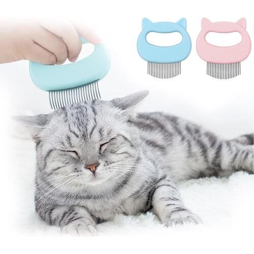 Pet Massage Brush Shell Shaped Handle Pet Grooming Massage Tool To Remove Loose Hairs Only For Cats New Massage Cleaning Brush
