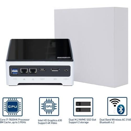 Ice Lake Intel Core i7 1065G7 i5 1035G4 7440HQ Processor Mini Office PC M.2 NVME SSD AC 3160 Wifi HDMI DP Media Desktop Computer