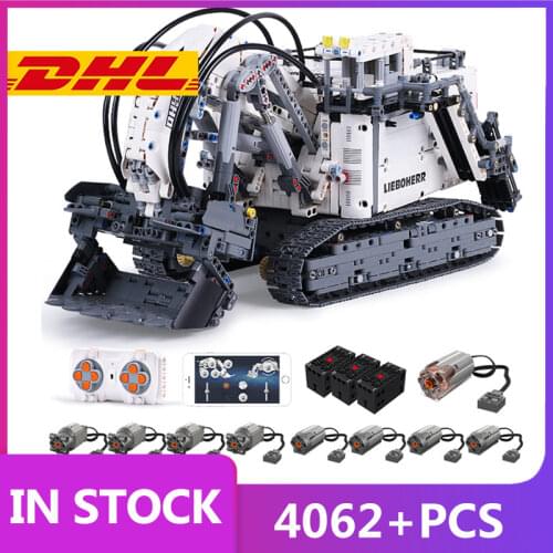 Mould King 13130 APP Remote control truck R9800 Terex RH400 Mining Excavator High-Tech Model Building Blocks Bricks Kid toy Gift