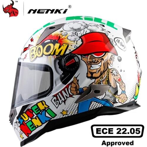 NENKI Motorcycle Helmet Men Full Face Helmet Moto Riding ABS Material Motocross Helmet Motorbike ECE Certification Casco Moto