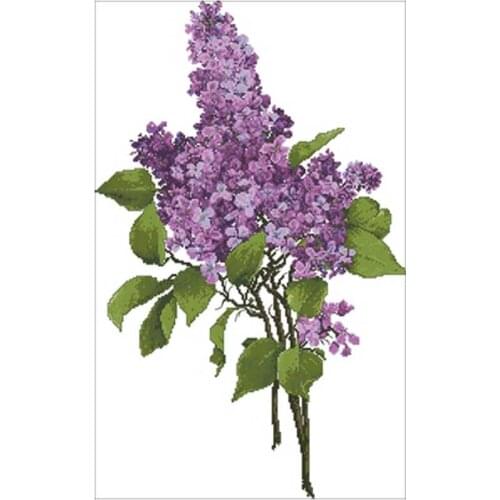 A bunch of lilacs patterns Counted Cross Stitch 11CT 14CT 18CT DIY Cross Stitch Kits Embroidery Needlework Sets home decor