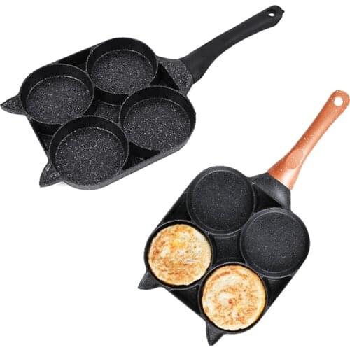 New 8Inch Mini Egg Frying Pan 4-Cup Egg Cooker Pan with Handle Non-Stick Pan,for Cakes Pancake Toast Egg Burger Ham