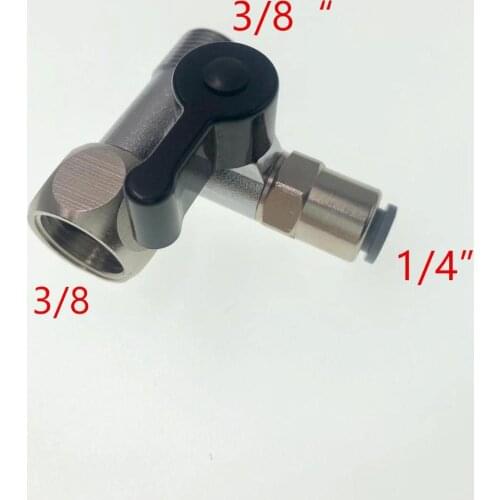 3/8'To 1/4‘’Lead Free RO Feed Water Adapter Tee Ball Valve Faucet Shut Off Ball Valve Fitting Connection RO Water Filter