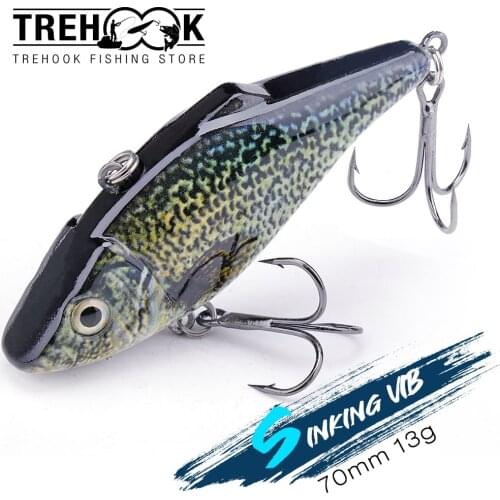 TREHOOK Rattling And VIB For Winter Fishing Tackle 2021 70mm 13g Sinking Wobblers For Pike Perch Vib Lures For Fishing Crankbait