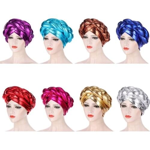 Latest Aso Oke Auto Gele Headtie 2020 Already Handmade African Cap Nigerian Wedding Gele Women Braid Turbans Ladies Head Wraps