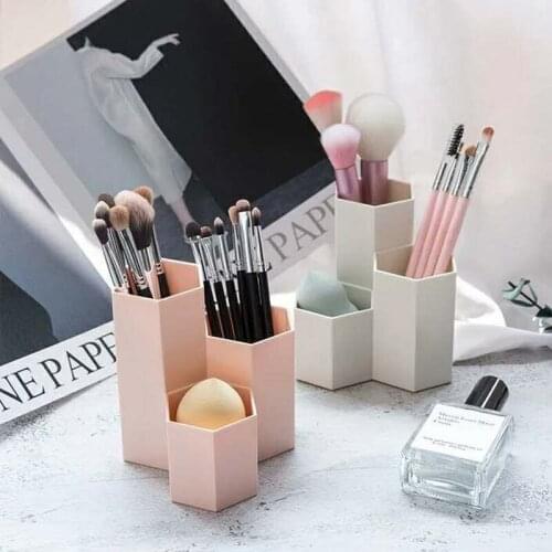 Simple Makeup Brush Storage Tube Stationery Pen Holder Storage Box Cosmetic Storage Box Student Desktop Storage Box
