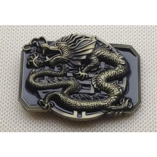 Dragon belt buckle with Brozen enamel with pewter JF-BY214 suitable for 4cm wideth belt with continous stock free shipping