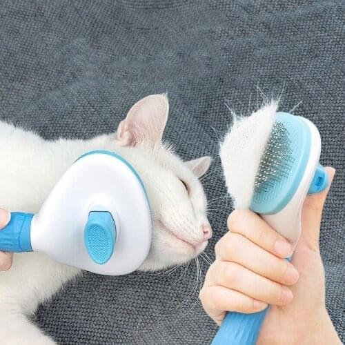 Dog Hair Removal Comb Grooming Cats Comb Pet Products Cat Flea Comb Pet Comb for Dogs Grooming Toll Automatic Hair Brush Trimmer