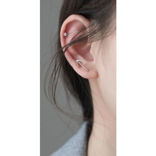 Drop Earrings Line Arrow For Women Asymmetrical Hook Simple Korean Fashion New Trend Student Daily Lady Party Jewelry BOYULIGE