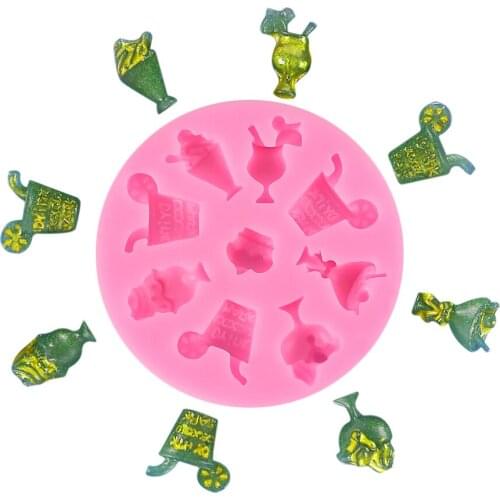 Ice Cream Drink Juice Silicone Mold DIY Cake Decorating Tools for Summer Fondant Chocolate Cupcake Dessert Soap Sugar Craft