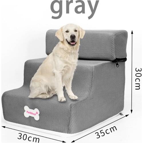 1PC Pet Stair Dog Cat Trainings & Rest Stair New Breathable Mesh Foldable Pet Stairs Detachable Pet Bed Cat Dog Ramp 3 Steps