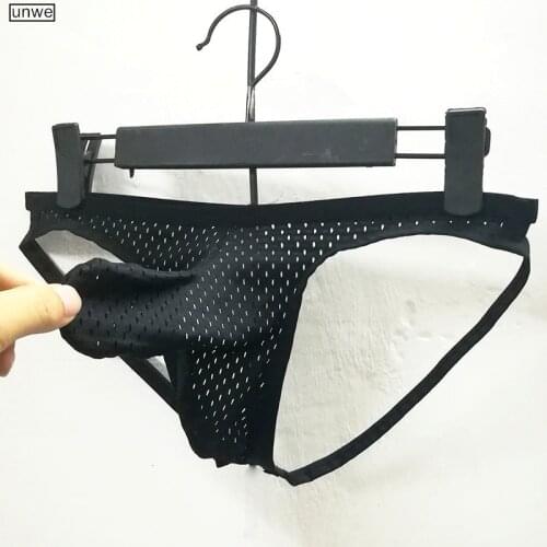 M-XXL Backless Jockstrap Men Erotic Elephant Nose Mesh Briefs Open Hip Mens Thong Underwear