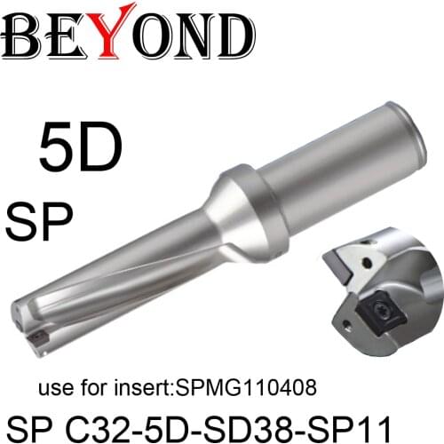 BEYOND Drill Bit 5D 38mm SP C32-5D-SD38-SP11 U Drilling use Insert SPMG SPMG110408 Indexable Carbide Inserts Tools CNC Lathe