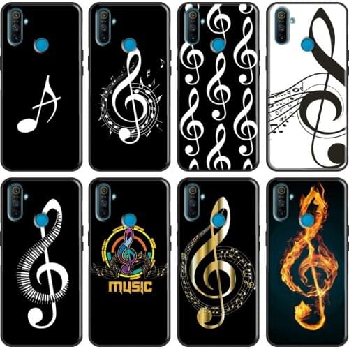 Music Note Musical Treble Clef Soft For OPPO Realme 6 7 Pro X7 X50 GT C11 C3 Cover For OnePlus 8 Pro Nord 8T 7T Phone Case