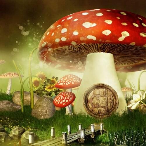 Embroidery Sale Cross Stitch Mushroom Fairy House 5D Diy Diamond Painting Cartoon Pictures Home Decor Mosaic Resin Sale Kit