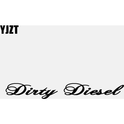 YJZT 14.6CM*2CM Dirty Diesel Vinyl Decal Personality Car Sticker Black/Silver C3-0838