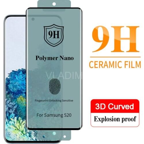 3D Curved Soft Ceramic Tempered Glass for Samsung Galaxy S21 S20 Ultra S10 S9 S8 Note 20 8 9 10 Plus Screen Protector Film