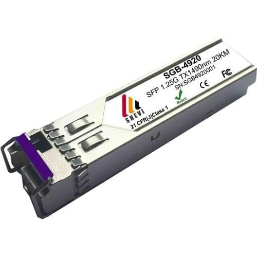 1.25G sfp 1490/1310nm 20km WDM BIDI SFP Optical Transceivers Compatible