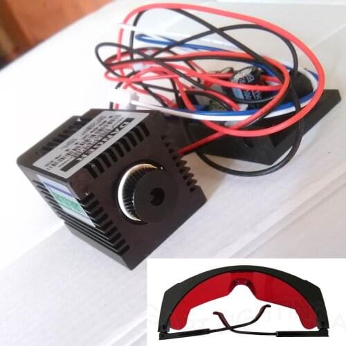 1W 450nm laser engarving module adjust 12V blue module diode with TTL Focusable laser tube