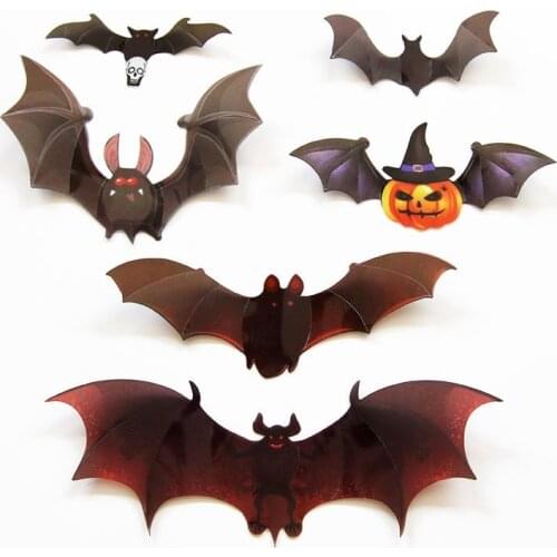 12PCS/Lot PVC 3D Bat Wall Stickers DIY Halloween Decoration Sticker Home Decor Party Kids Room Living Room Wall Decals