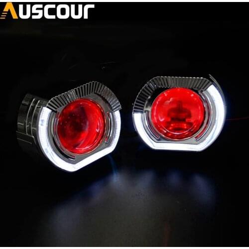 2.5inch H1 mini Bixenon hid Projector lens led day running shrouds DRL H1 H4 H7 retrofit car assembly kit