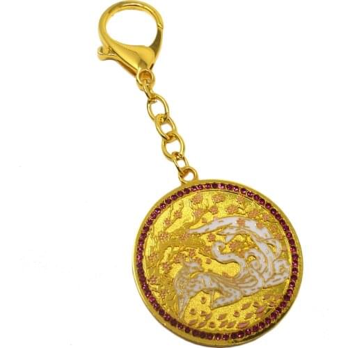 9 Tailed White Fox Amulet New Feng Shui Key Chain