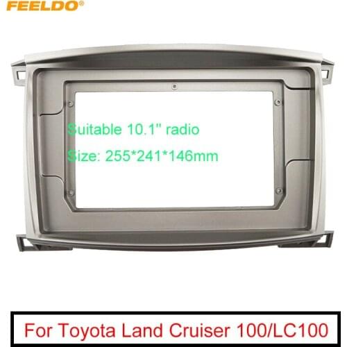 Car Audio Radio 10.1" Big Screen 2DIN Fascia Frame Adapter For LAND CRUISER 100 Auto AC DVD Player Dash Fitting Panel Frame Kit