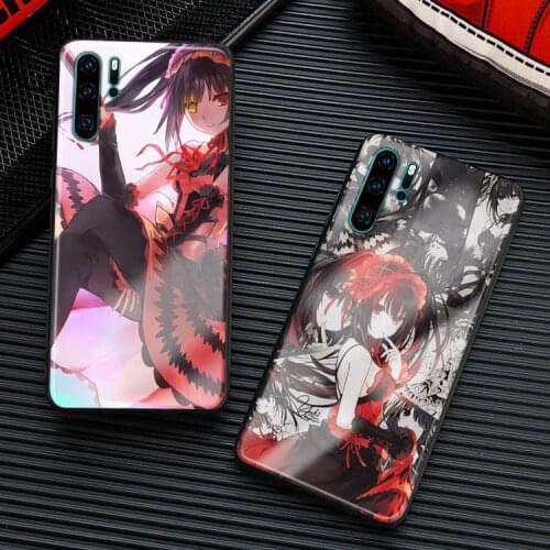 DATE A LIVE Kurumi Tokisaki glass phone case cover shell for Huawei Honor V Mate P 9 10 20 30 40 Lite Pro Plus Nova 2 3 4 5