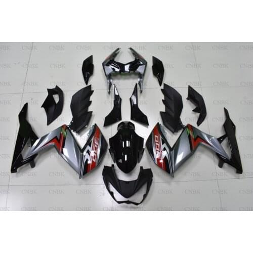 For Kawasaki Z300 Z250 2015 - 2016 Abs Fairing Z 250 300 Ninja 2015 Black Silver Fairing Kits Z 250 300 Ninja 15 Full Body Kits