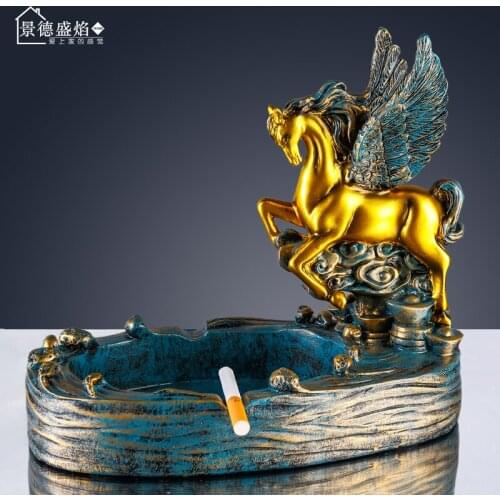 American style home, practical personality, large ashtray, European style office coffee table to store Nordic ornaments