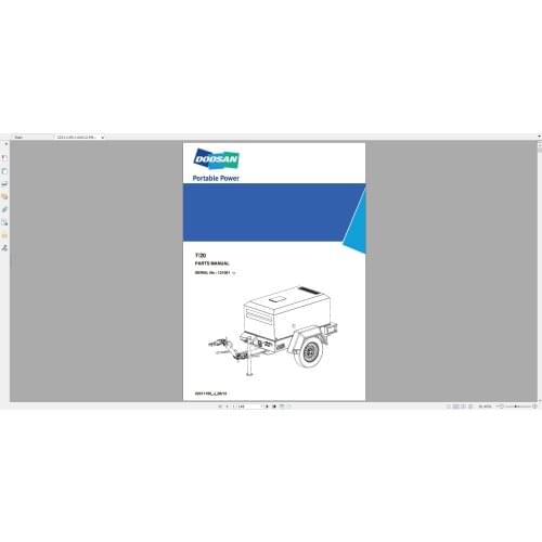 Doosan Ingersoll Rand 17.49GB PDF [03.2019] Part Catalog Operation & Maintenance Manual Full DVD