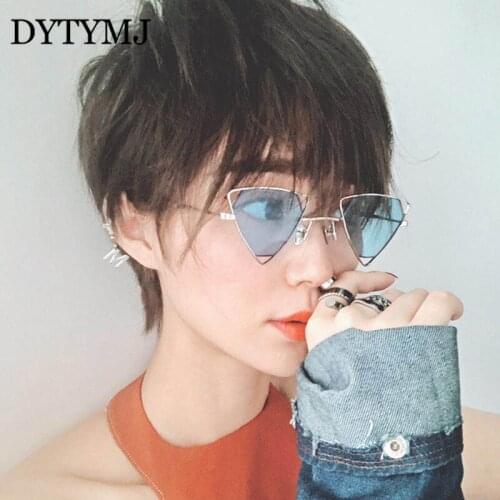 DYTYMJ Vintage Metal Sunglasses Women Triangle Luxury Glasses for Women/Men Eyeglasses Women Metal Frame Lentes De Sol Mujer
